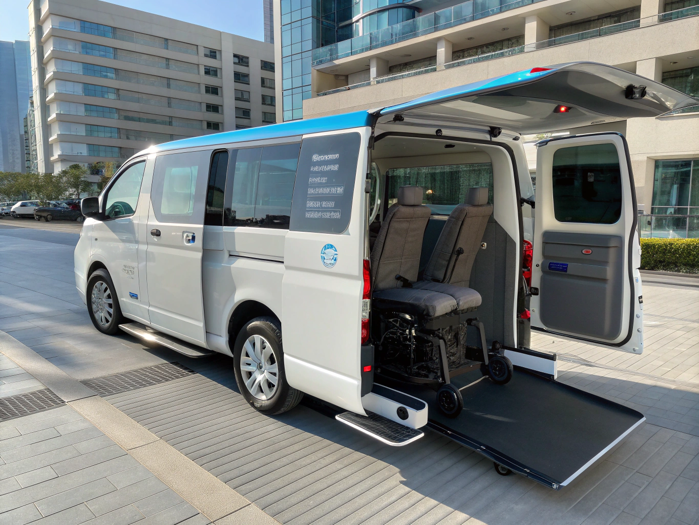 Wheelchair accessible van - front view